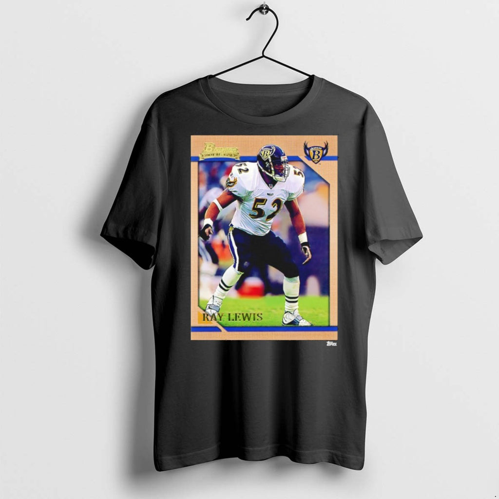 Classic Ray Lewis Baltimore Ravens Trading Card T Shirts