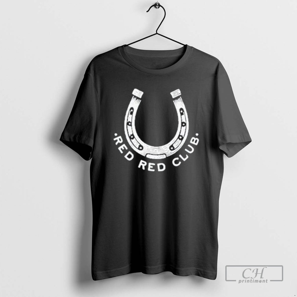 Classic Red Rum Club Horseshoe New T Shirts