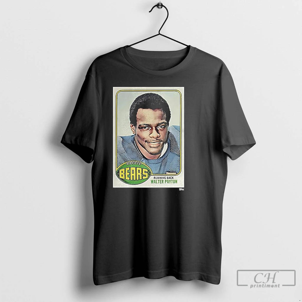 Classic Running Back Walter Payton Topps Rookie Card T Shirts