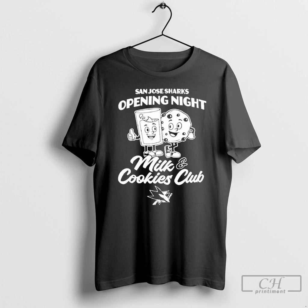 Classic San Jose Sharks Opening Night Milk Cookies Club T Shirts