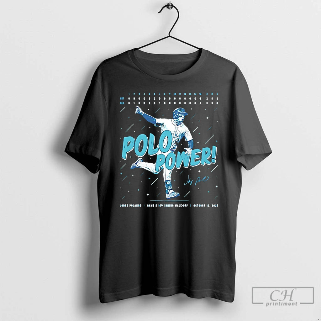 Classic Seattle Jorge Polanco Polo Power Game 5 15th Inning Walk Off T Shirts