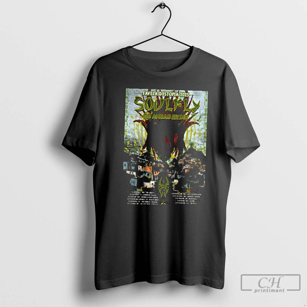 Classic Soulfly Favela Dystopia 2025 T Shirts