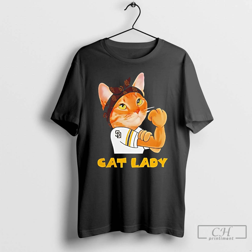 Classic Strong Cat Lady San Diego Padres T Shirts
