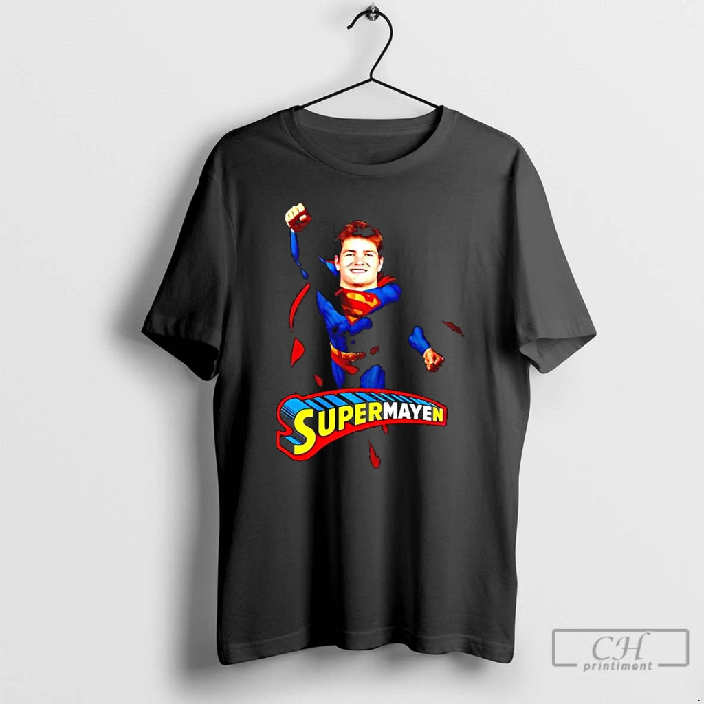 Classic Supermayen Superman Patriots Drake Maye Parody Fan