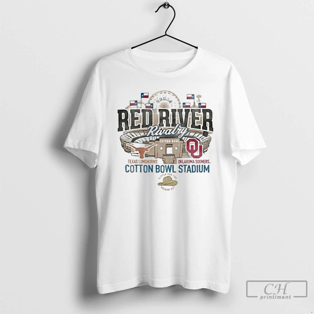 Classic The Gameday Red River Rivalry 2025 Texas Vs Oklahoma T Shirts