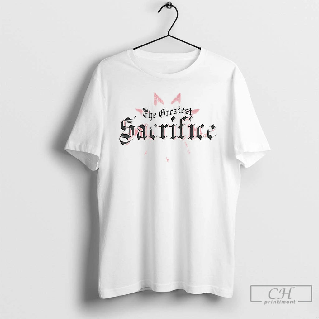 Classic The Greatest Sacrifice Jesus Christ White T Shirts