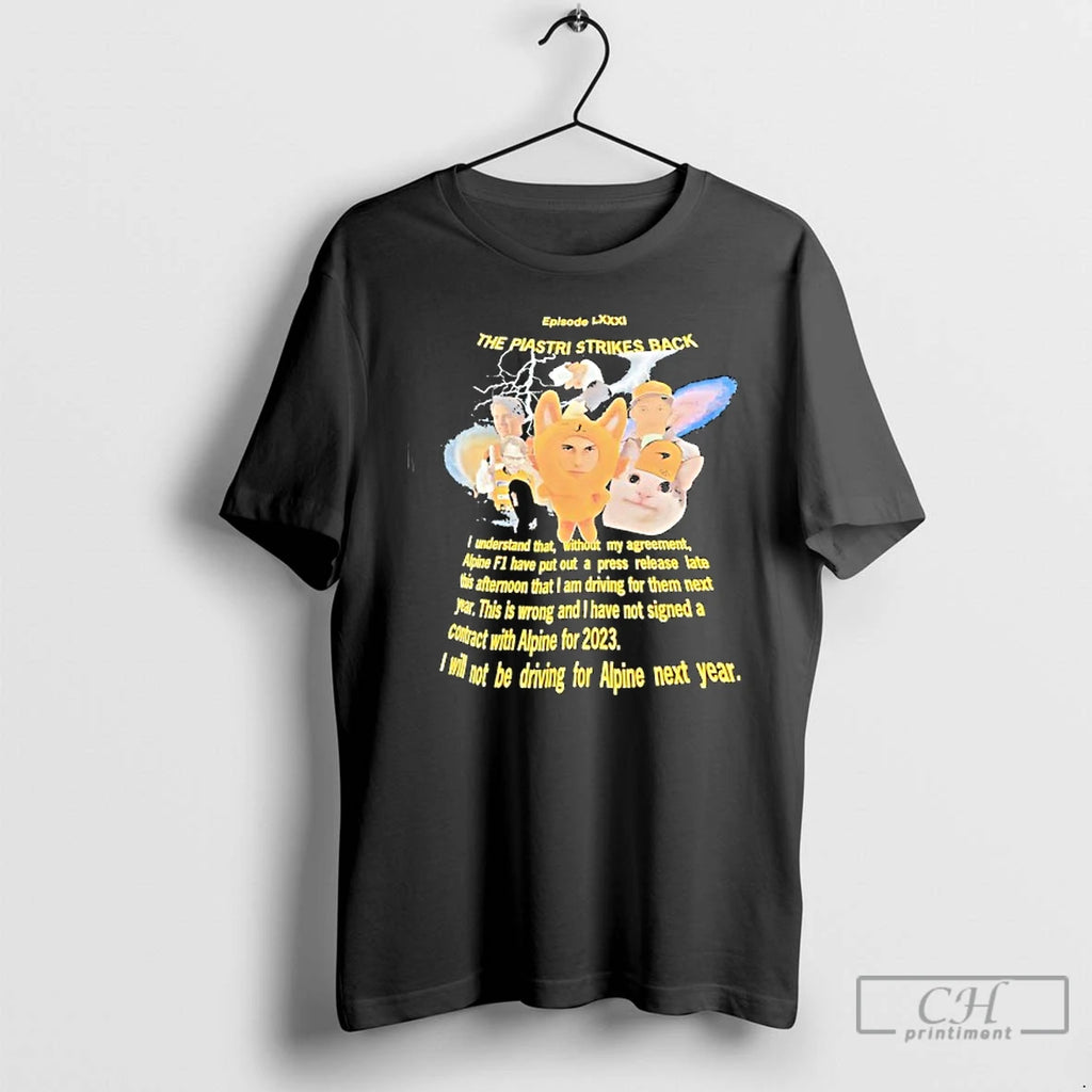 Classic The Piastri Strikes Back Lightning Meme T Shirts