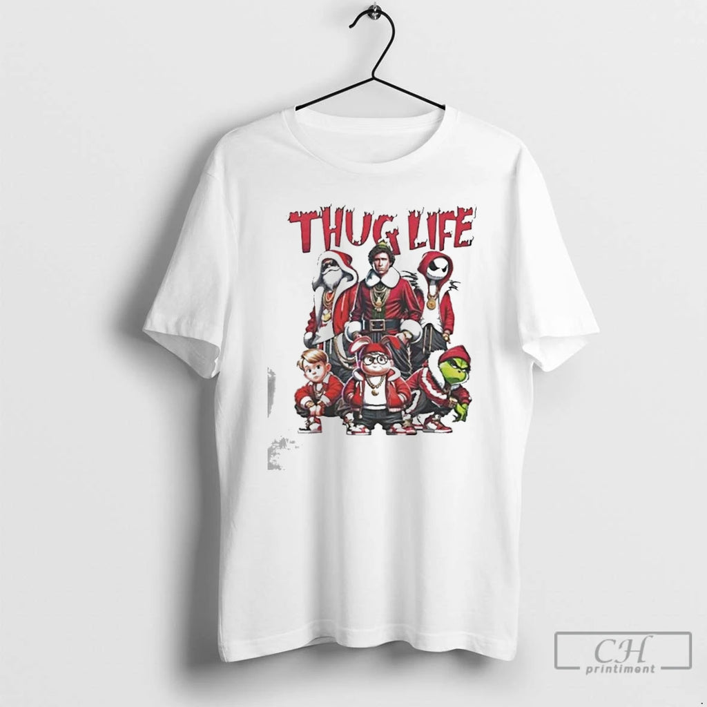Classic Thug Life Santa Grinch Friends Christmas Vintage 2025 T Shirts