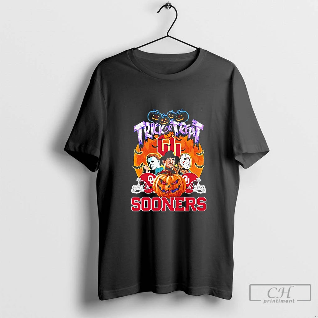 Classic Trick Or Treat Oklahoma Sooners Michael Myers Freddy Krueger Jason Voorhees Halloween Blackshirt