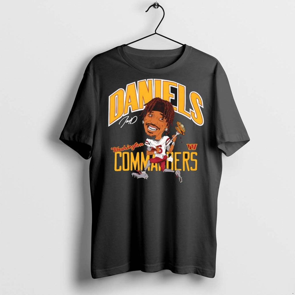 Classic Washington Commanders Jayden Daniels Caricature Waffles Signature T Shirts