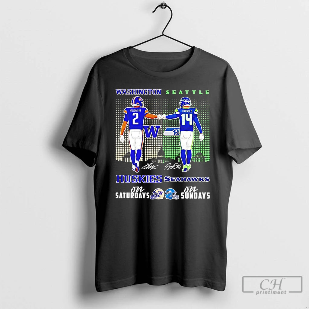 Classic Washington Seattle Huskies Seahawks Football Saturday Sunday