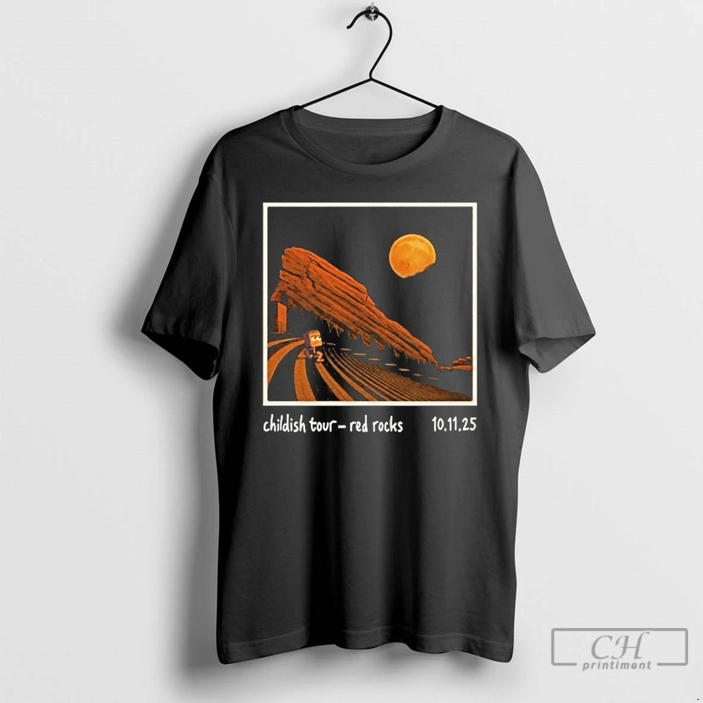 Classic Lane 8 Childish Tour Morrison Colorado Red Rocks Oct 11 2025 T Shirts