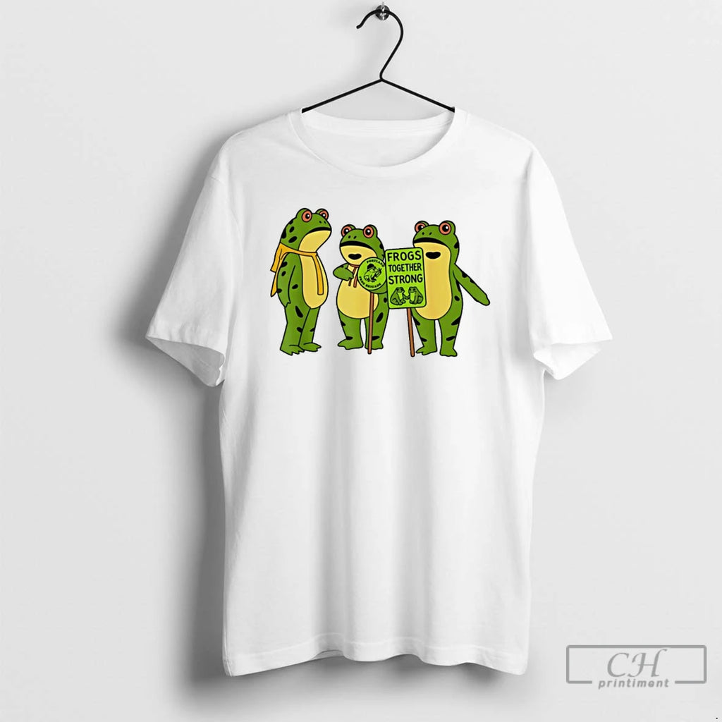 Classic Portland Frog Brigade Frogs Together Strong T Shirts