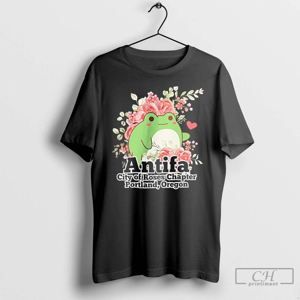 Classic Portland Frog City Of Roses T Shirts