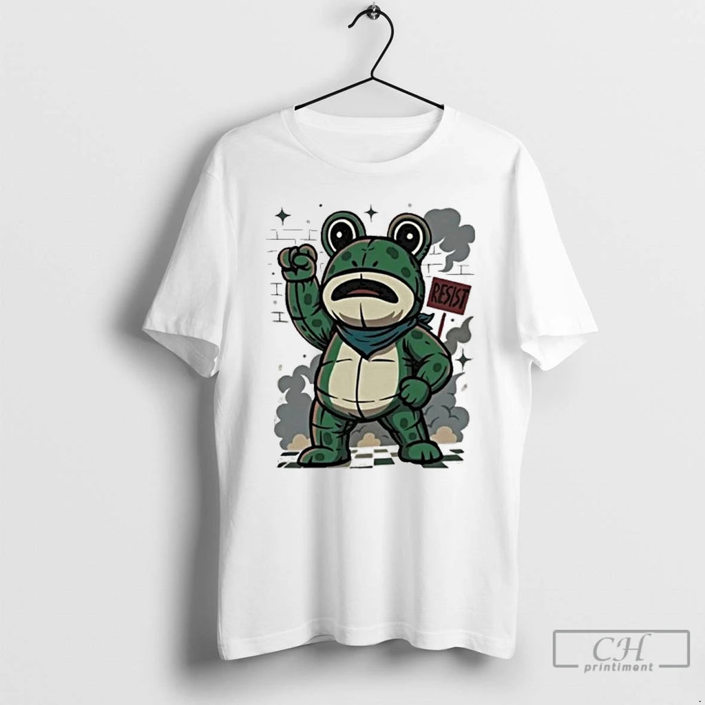 Classic Rage Against The Machine Cartoon Frog Resistance T Shirts