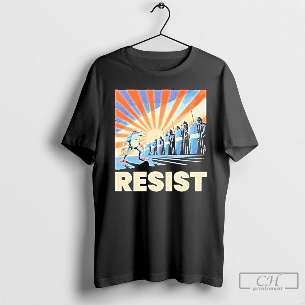 Classic Resist Portland Frog I Stand With Frog Digital Protest T Shirts