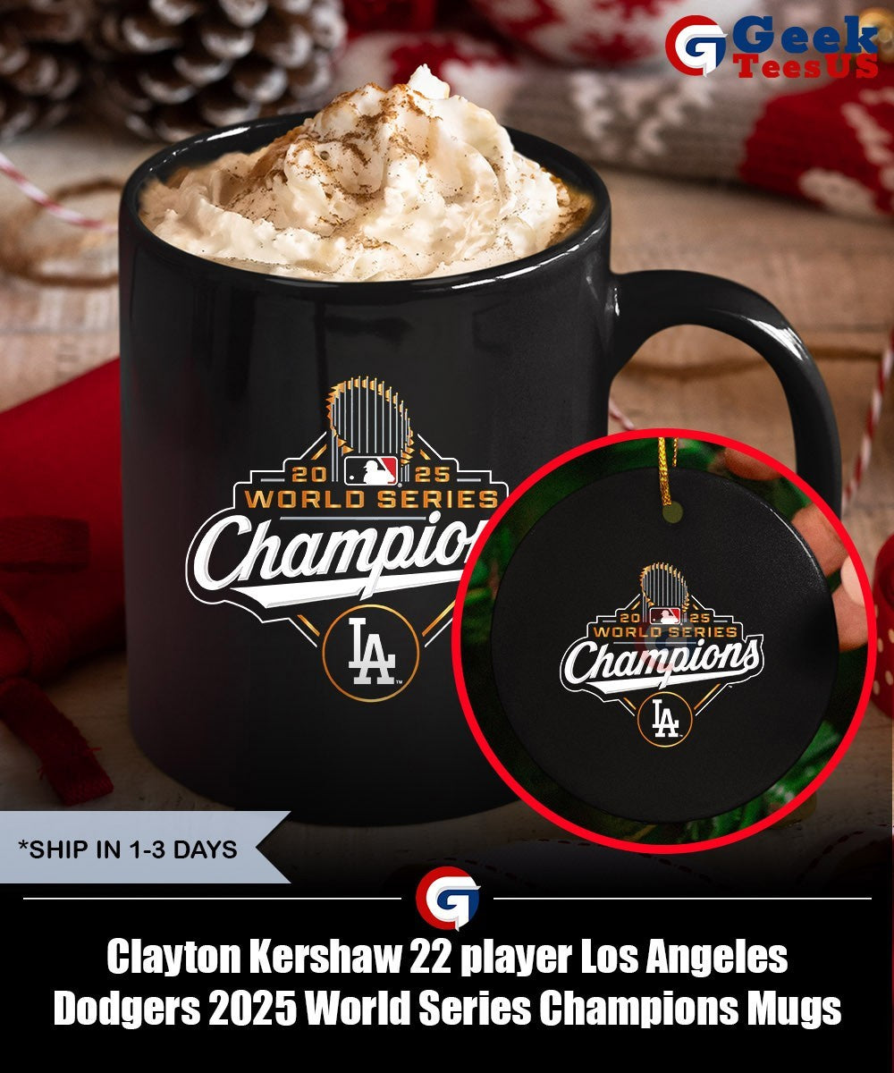 Clayton Kershaw 22 player Los Angeles Dodgers 2025 World Series Champions shirt
