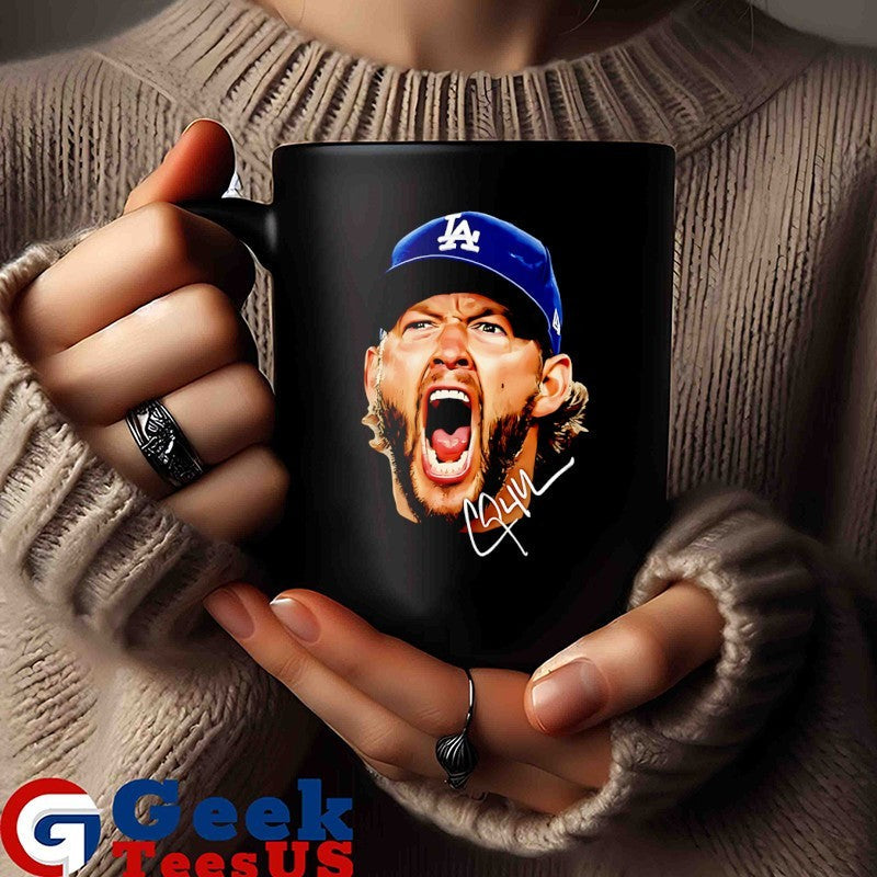 Clayton Kershaw big head scream Los Angeles Dodgers 2025 World Champs shirt