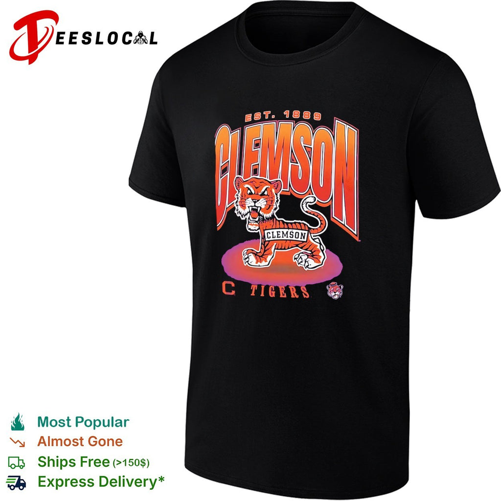 Clemson Tigers Est 1889 Mascot Logo College Football shirt