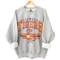 Clemson Vintage Football Sweatshirt, Clemson University Unisex Football Sweatshirt