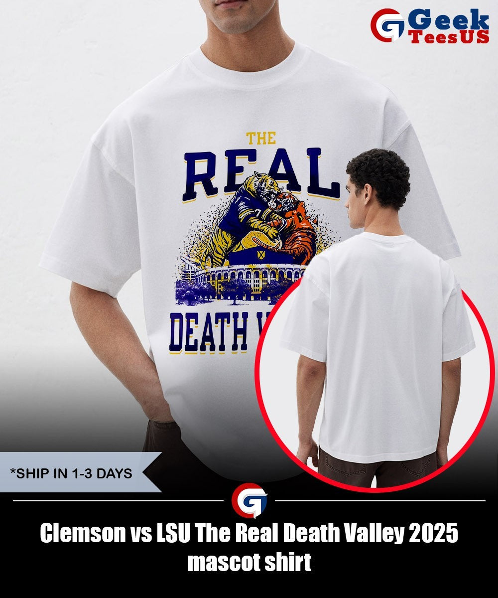 Clemson vs LSU The Real Death Valley 2025 mascot shirt