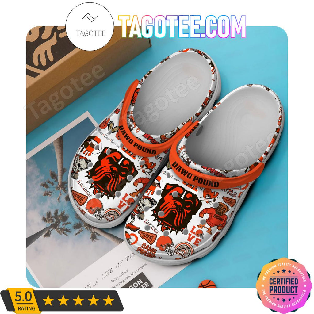 Cleveland Browns Dawg Pound Football Crocs Clogs