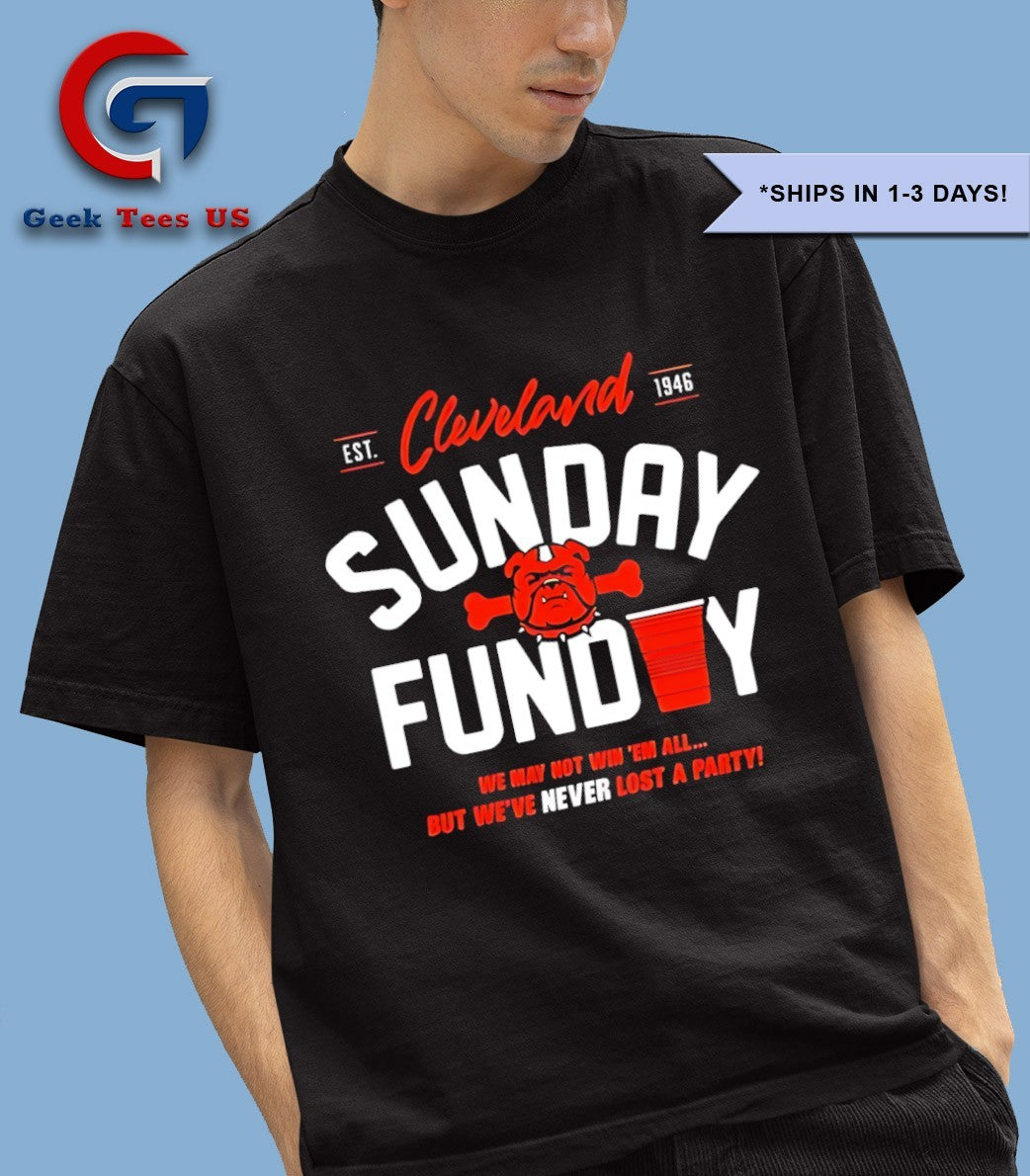 Cleveland Browns Sunday funday we’ve never lost a party logo shirt