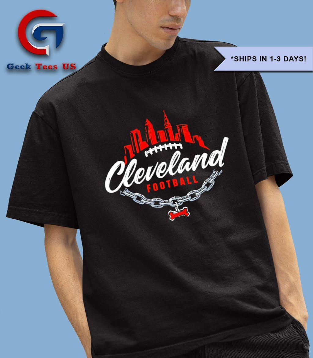Cleveland Browns script skyline chain shirt