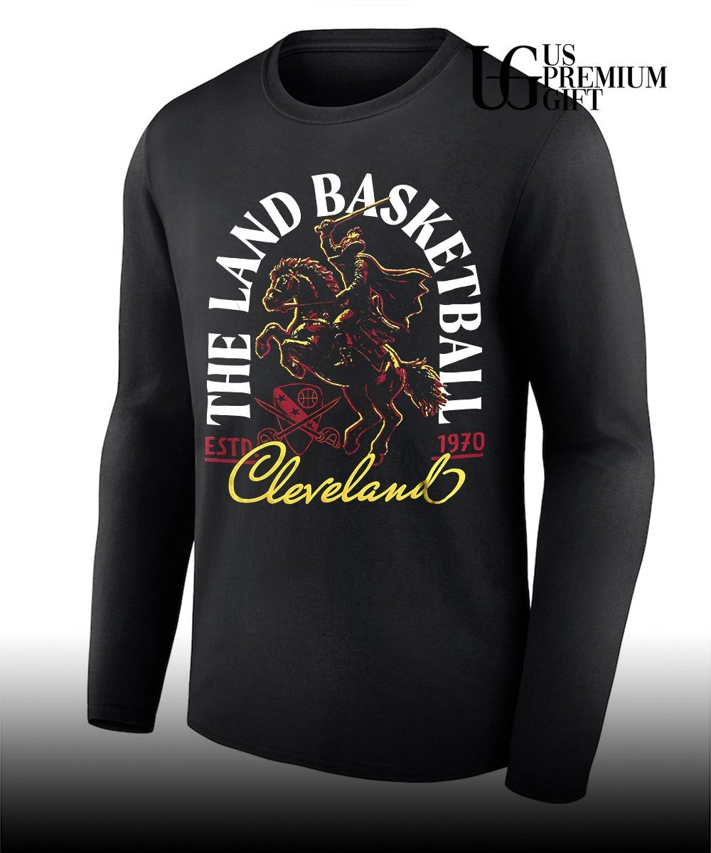 Cleveland Cavaliers the LAND basketball est 1970 curved shirt