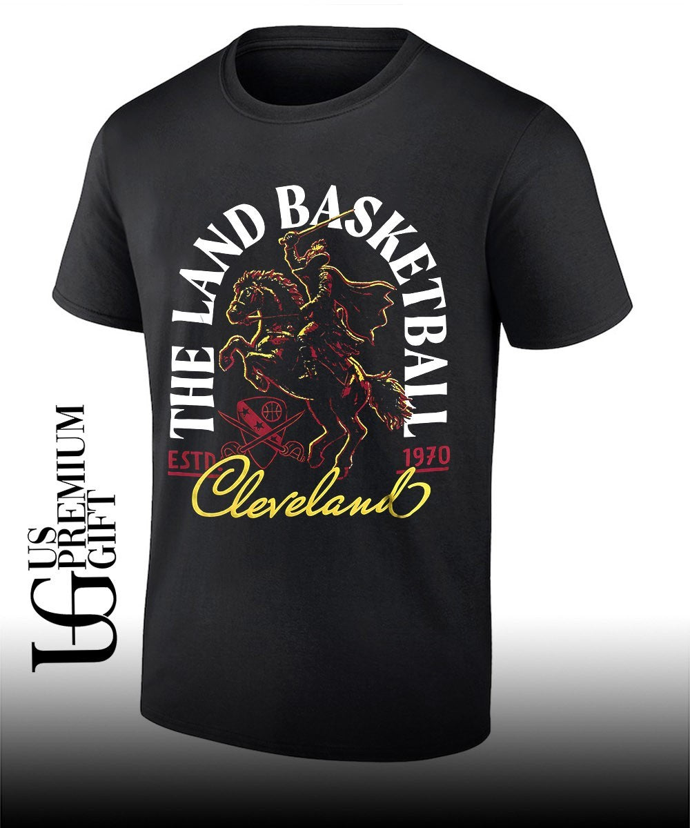 Cleveland Cavaliers the LAND basketball est 1970 curved shirt