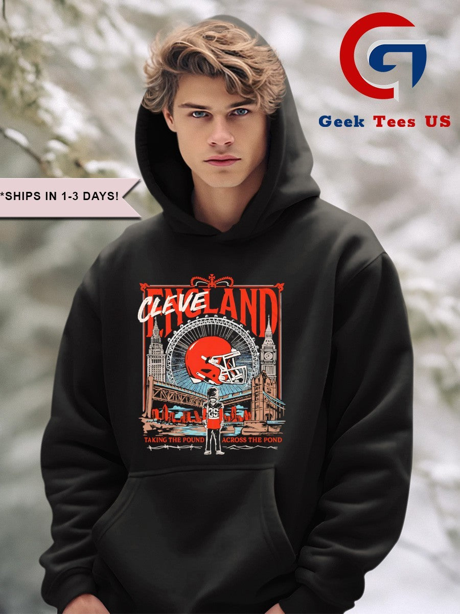 Cleveland England Cleveland Browns taking the pound across the pond shirt