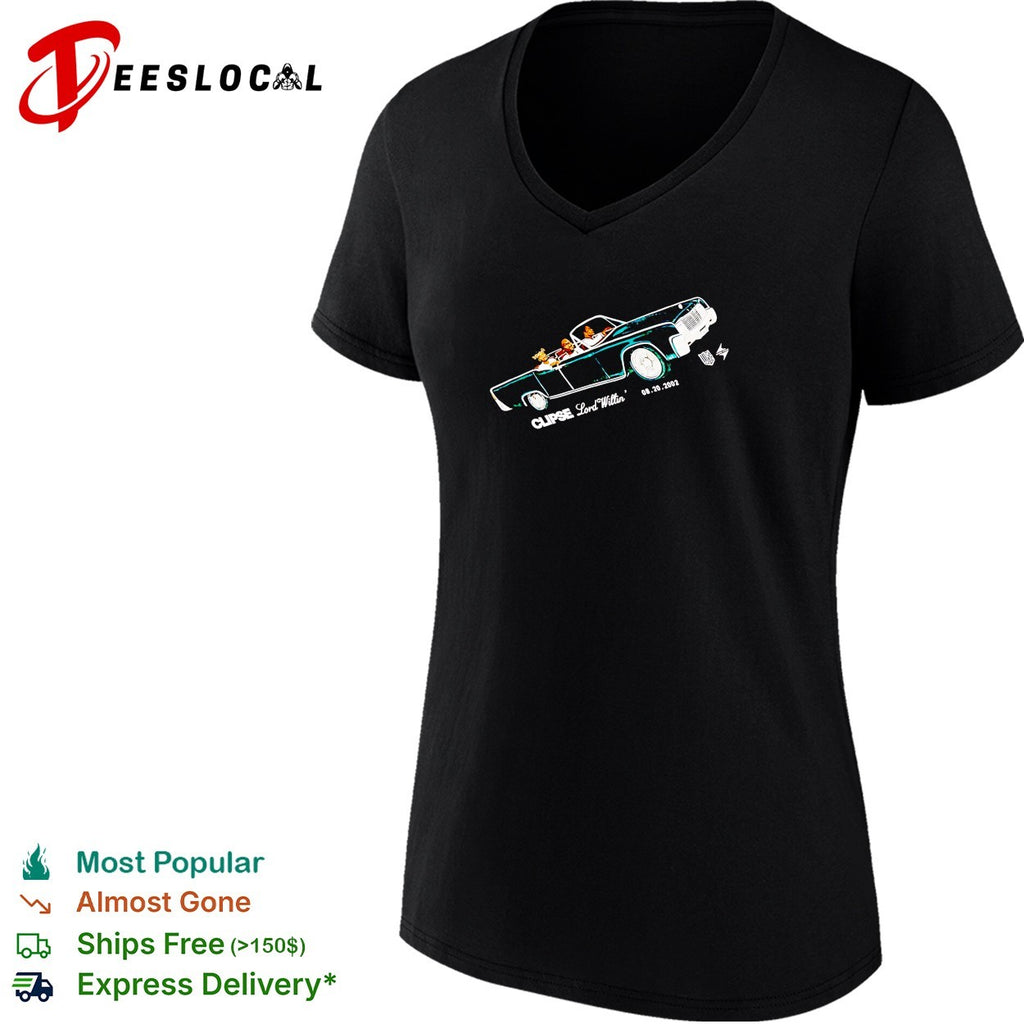 Clipse Lord Willin’ lowrider car cruising with two riders release date 2002 shirt