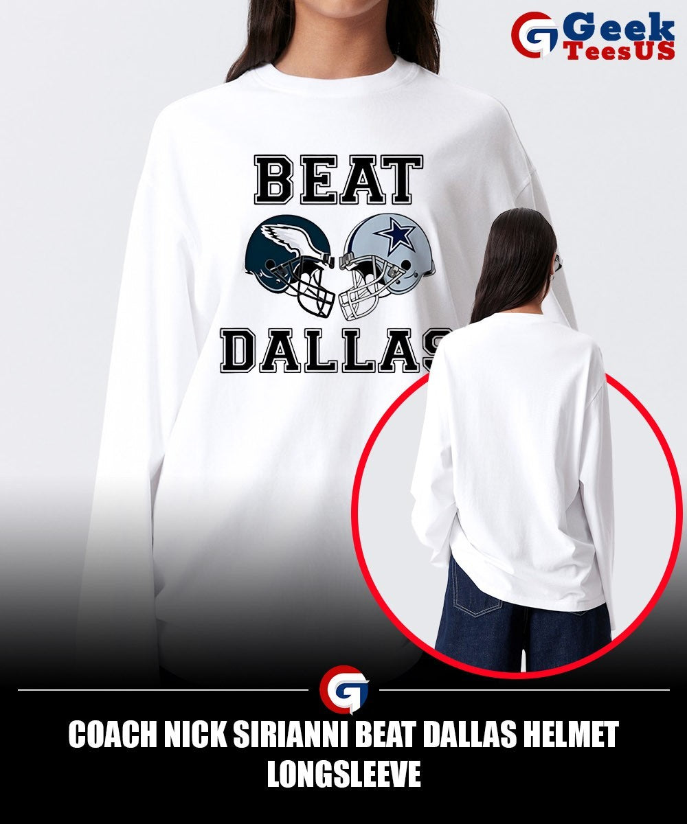 Coach Nick Sirianni beat Dallas helmet shirt