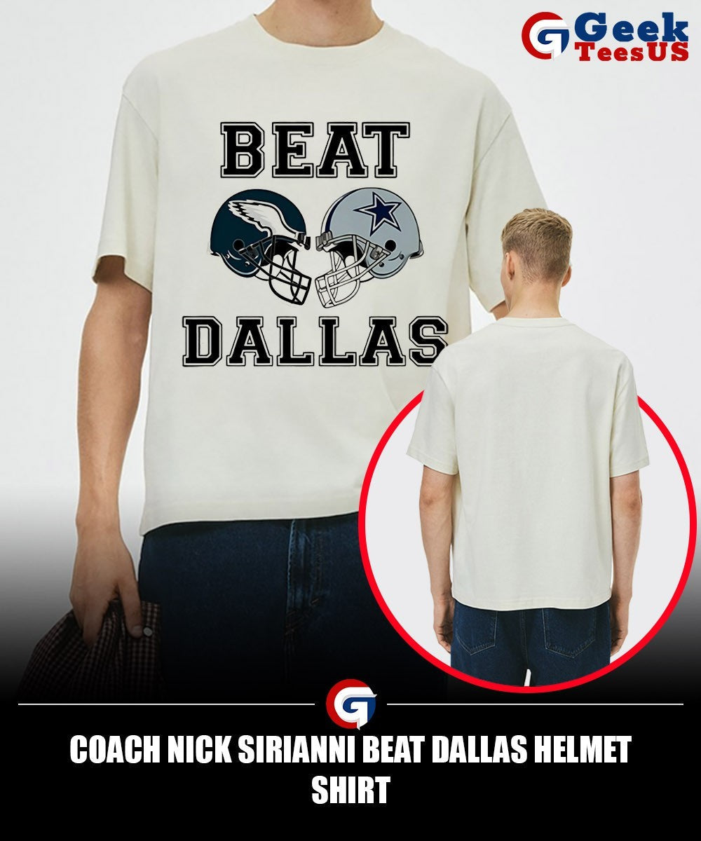 Coach Nick Sirianni beat Dallas helmet shirt