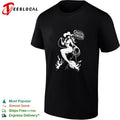 Coastal Cowgirl mermaid wearing cowboy hat holding lasso western pinup badge shirt