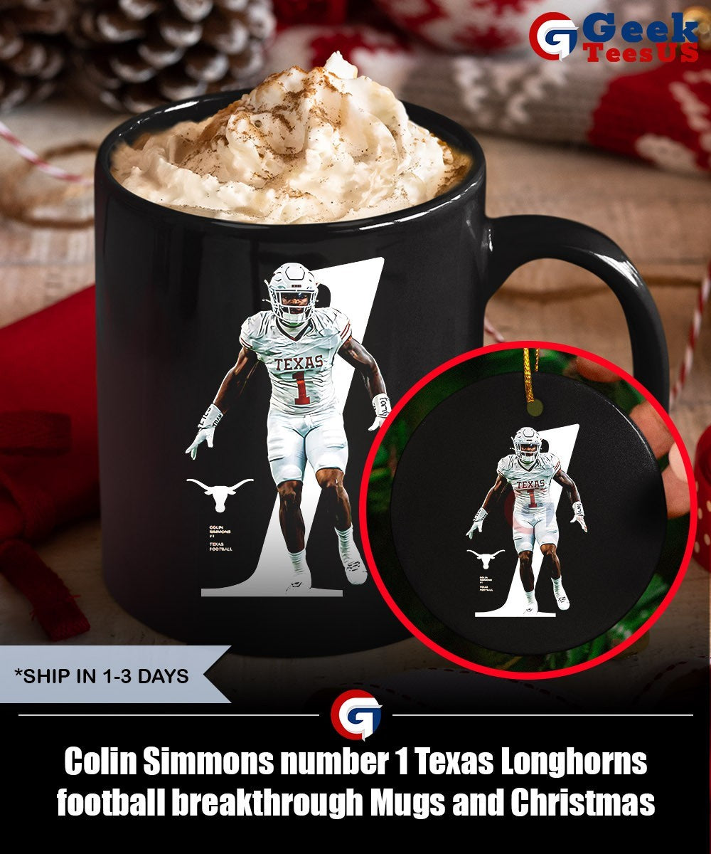 Colin Simmons number 1 Texas Longhorns football breakthrough shirt