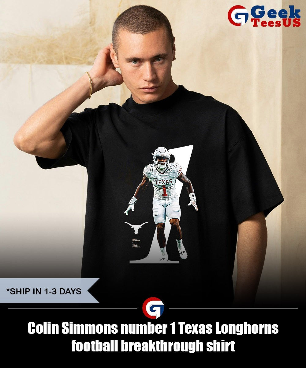 Colin Simmons number 1 Texas Longhorns football breakthrough shirt