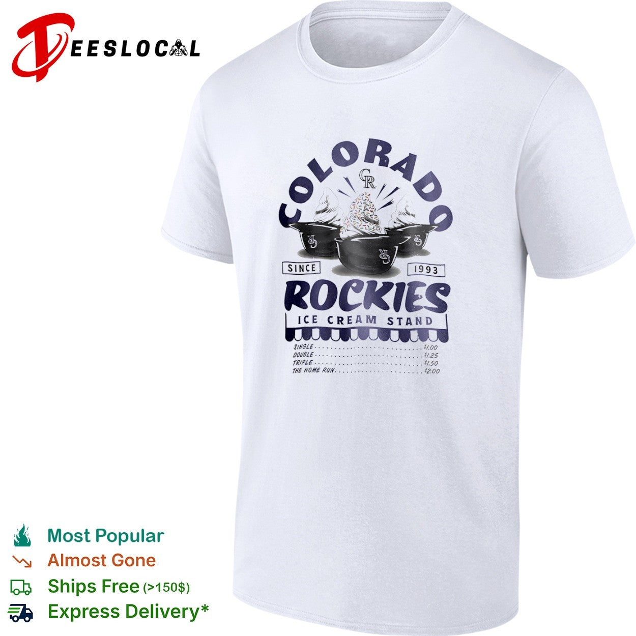 Colorado Rockies Since 1993 Ice Cream Stand shirt