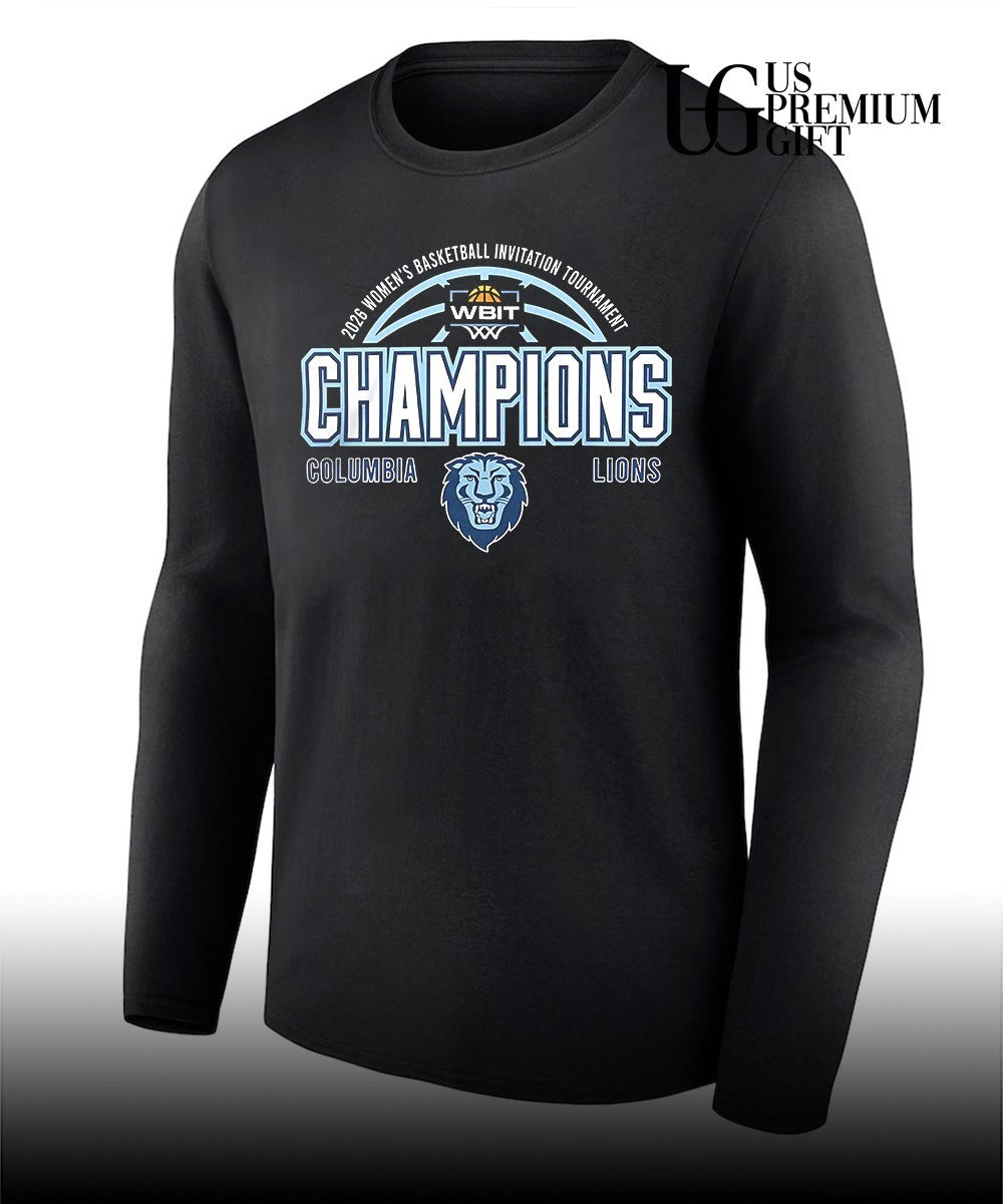 Columbia Lions 2026 WBIT Women’s Basketball Champions shirt