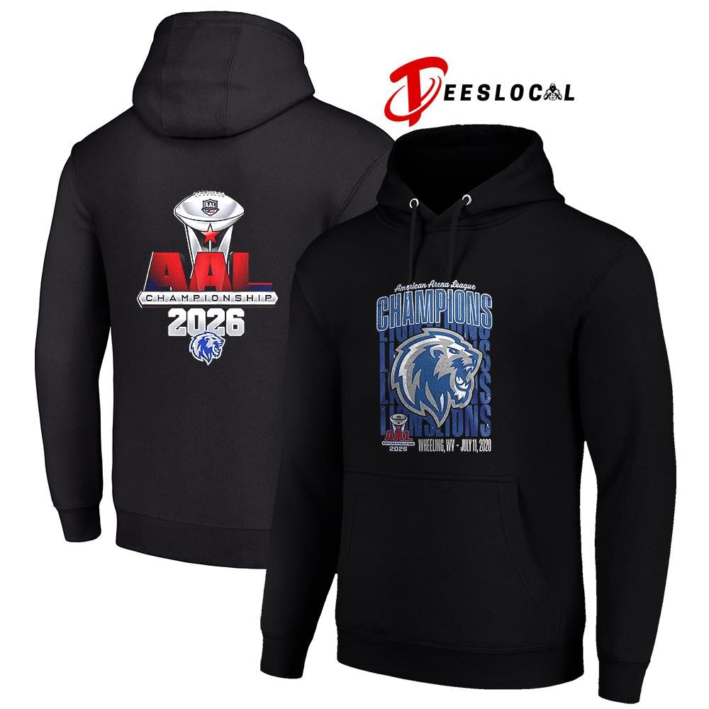 Columbus Lions AAL Championship Victory celebration logo shirt