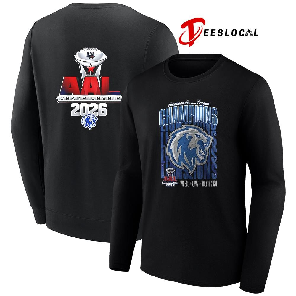 Columbus Lions AAL Championship Victory celebration logo shirt