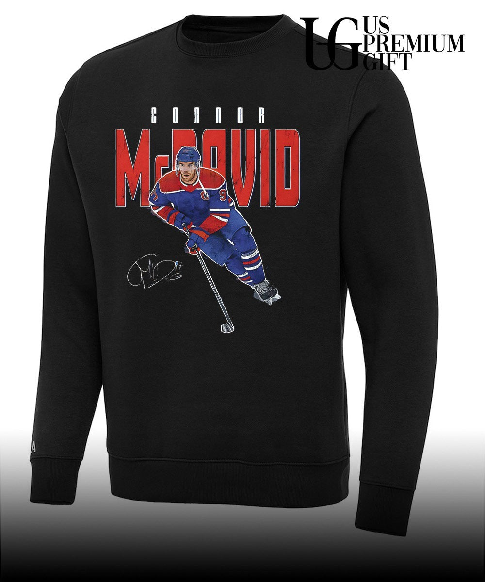 Connor McDavid player Edmonton Oilers NHL signature shirt