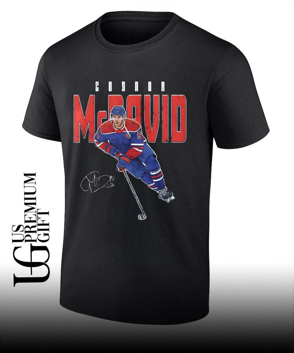 Connor McDavid player Edmonton Oilers NHL signature shirt