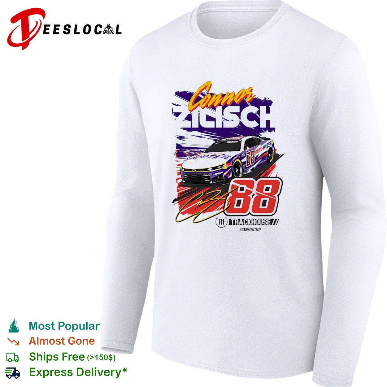 Connor Zilisch 88 Trackhouse Racing NASCAR Chevrolet Camaro shirt