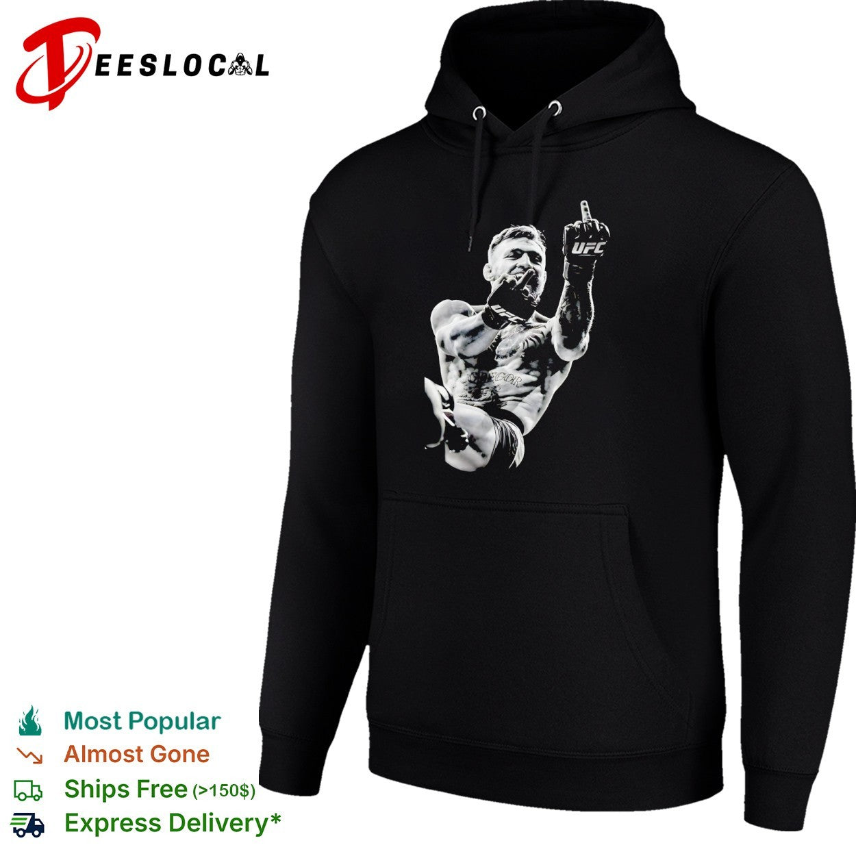 Conor McGregor UFC MMA Legend Middle Finger shirt