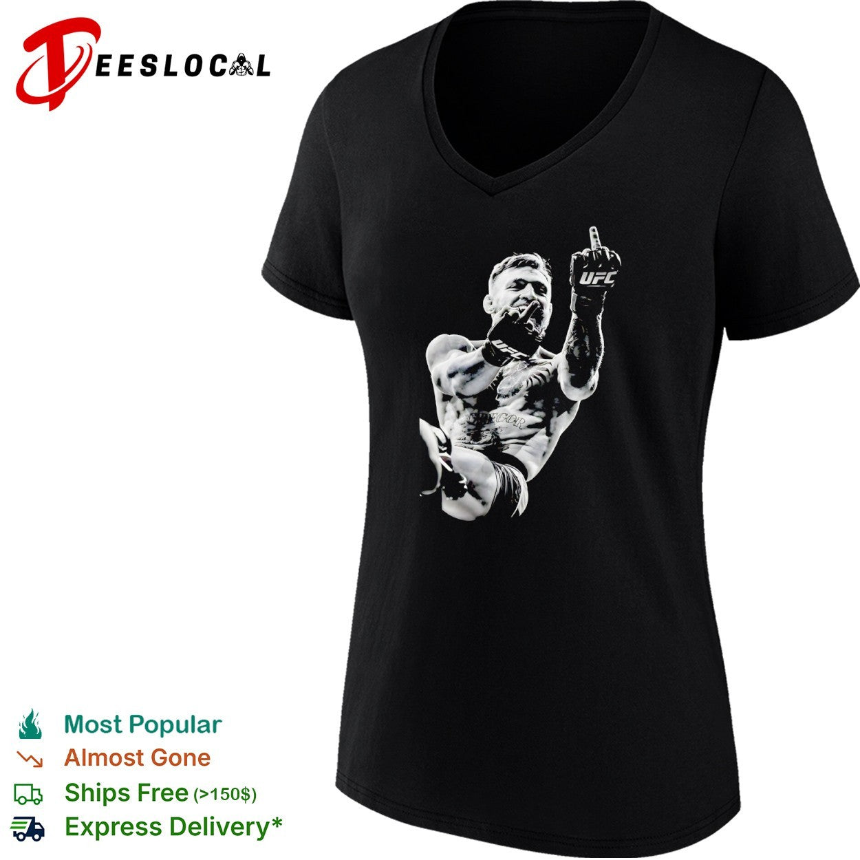 Conor McGregor UFC MMA Legend Middle Finger shirt