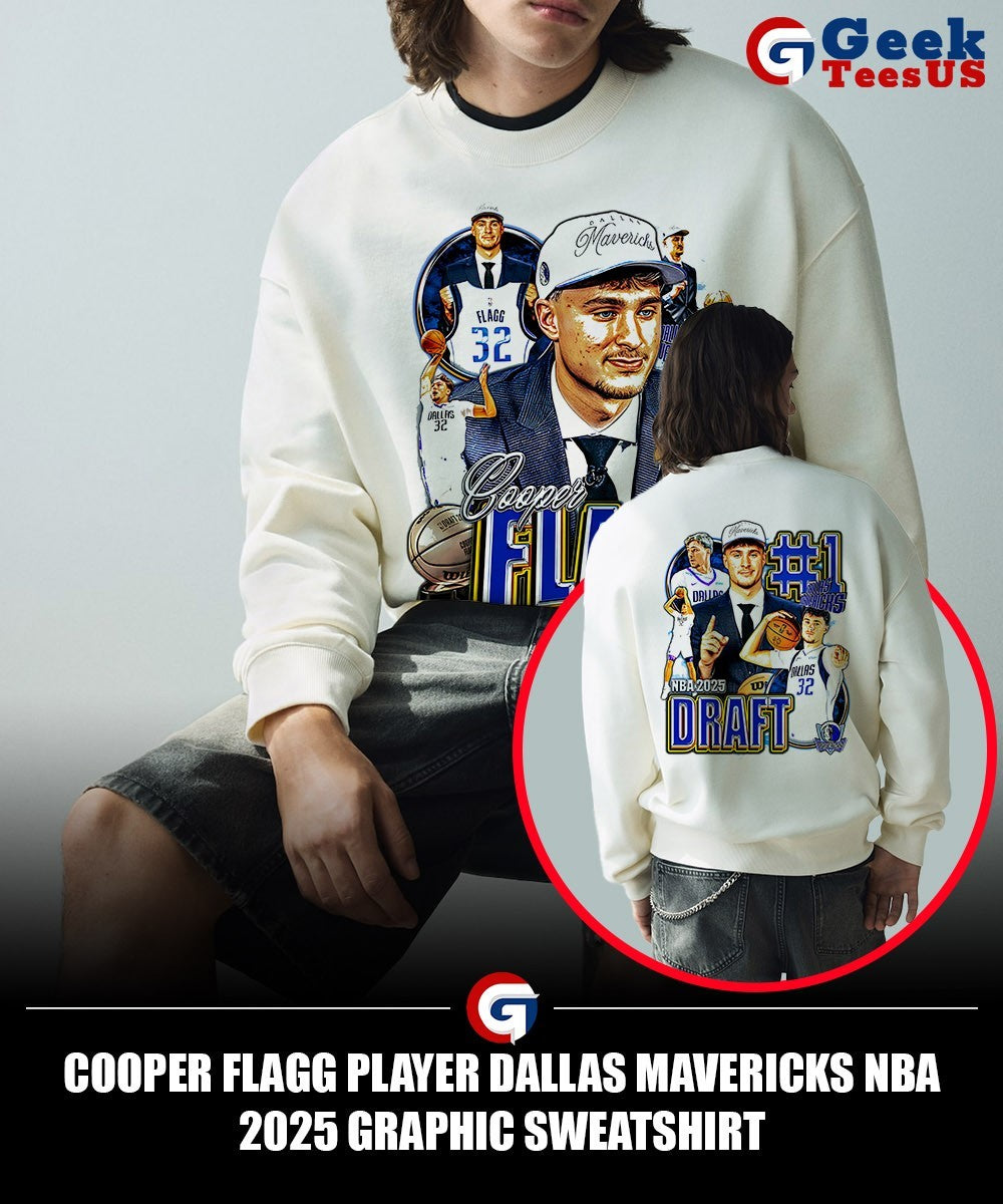 Cooper Flagg player Dallas Mavericks NBA 2025 graphic shirt