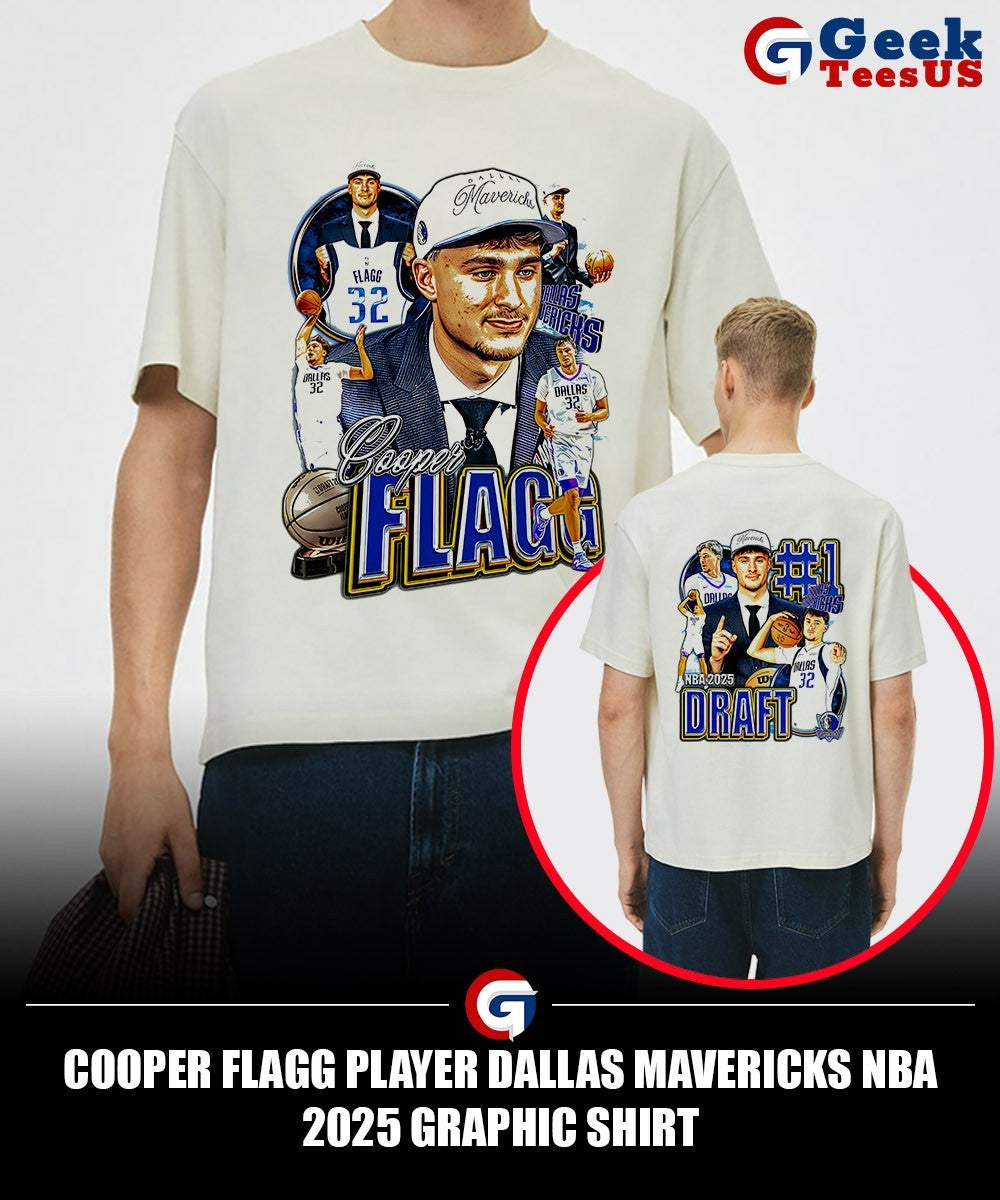 Cooper Flagg player Dallas Mavericks NBA 2025 graphic shirt