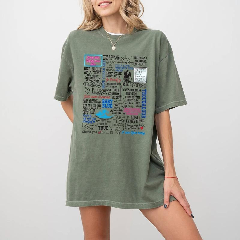 Country Music T Shirt Hoodie Sweater Collage Shirt Country Concert Outfit Nashville Broadway Shirt Western Outfit Sweatshirt