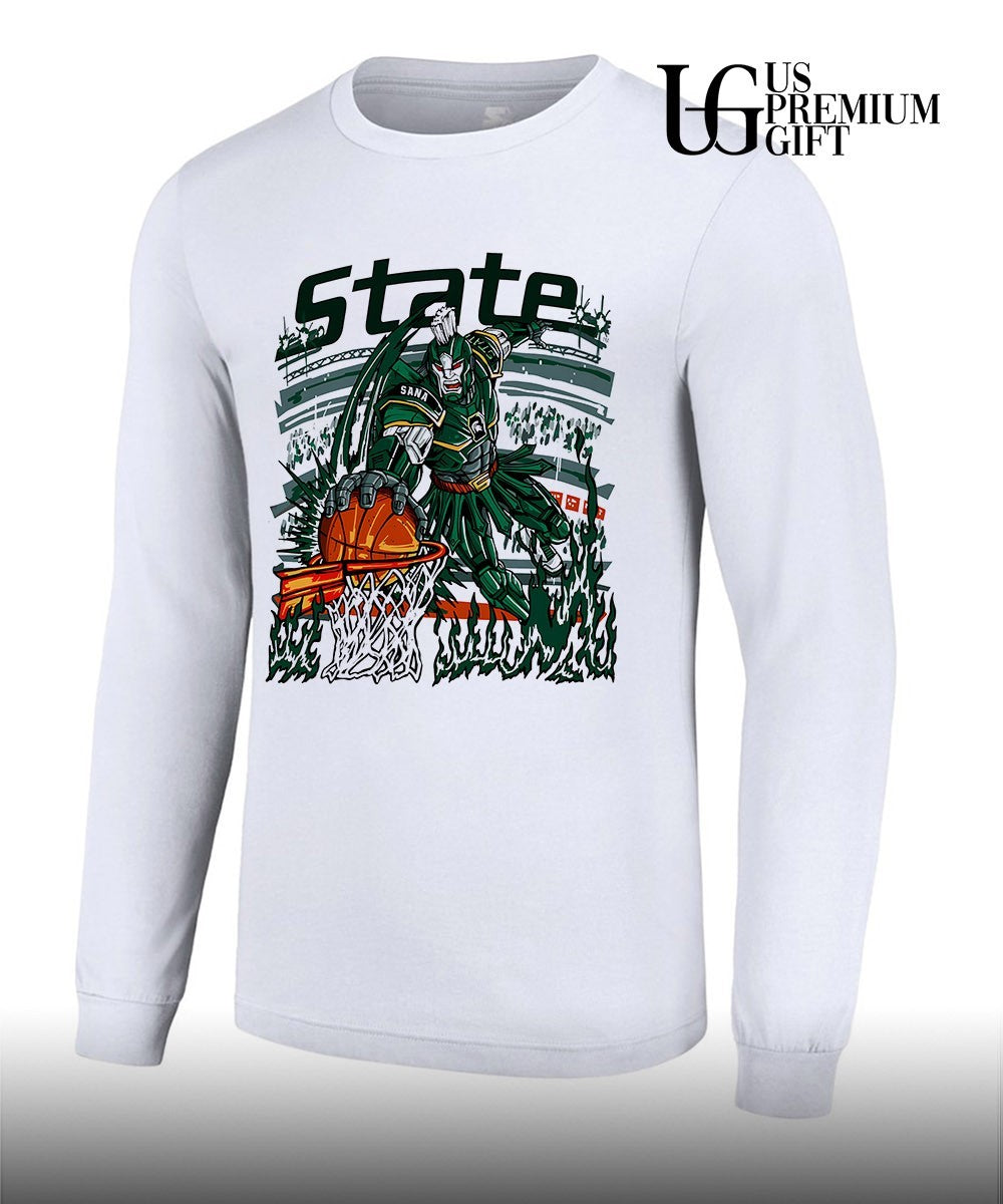 Court Gladiator Michigan State Spartans basketball graphic shirt